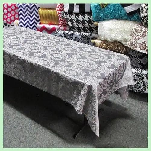 Damask Flocking Taffeta Tablecloth - Rectangular