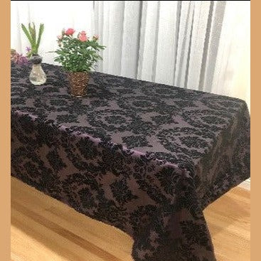 Rectangle Damask Taffeta Tablecloth - New Star Fabrics