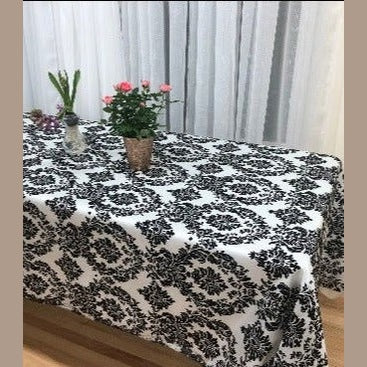 Rectangle Damask Taffeta Tablecloth - New Star Fabrics