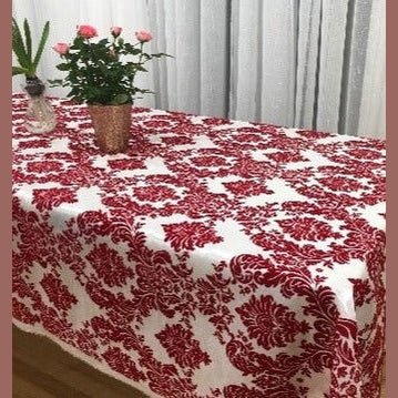 Rectangle Damask Taffeta Tablecloth - New Star Fabrics