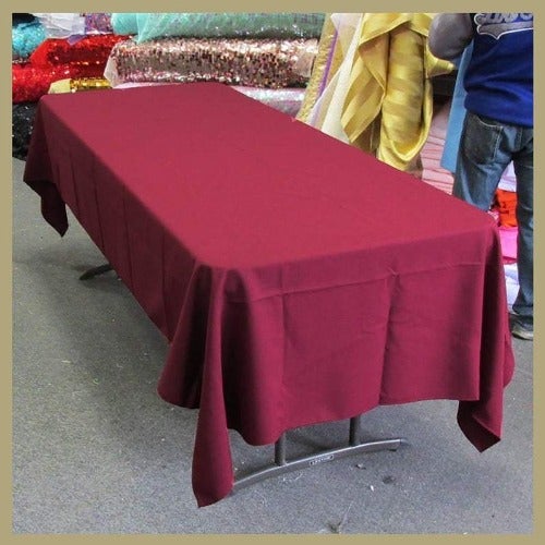 Rectangle Poly Poplin Tablecloth 60 by 108 inches - New Star Fabrics