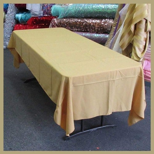 Rectangle Poly Poplin Tablecloth 60 by 108 inches - New Star Fabrics