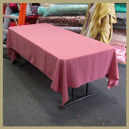 Rectangle Poly Poplin Tablecloth 60 by 108 inches - New Star Fabrics