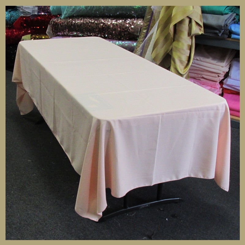 Rectangle Poly Poplin Tablecloth 60 by 108 inches - New Star Fabrics