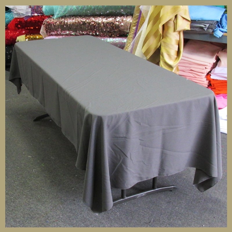 Rectangle Poly Poplin Tablecloth 60 by 108 inches - New Star Fabrics