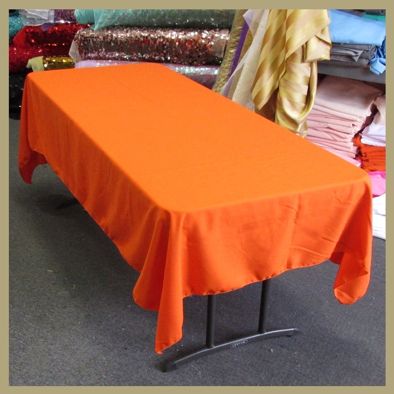 Rectangle Poly Poplin Tablecloth 60 by 108 inches - New Star Fabrics