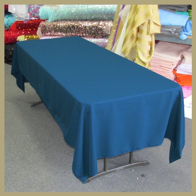 Rectangle Poly Poplin Tablecloth 60 by 108 inches - New Star Fabrics