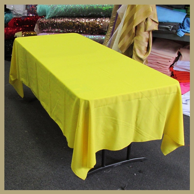 Rectangle Poly Poplin Tablecloth 60 by 108 inches - New Star Fabrics
