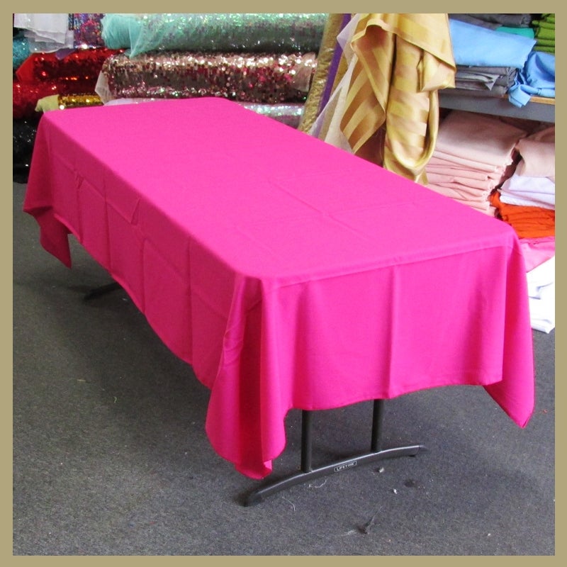 Rectangle Poly Poplin Tablecloth 60 by 108 inches - New Star Fabrics