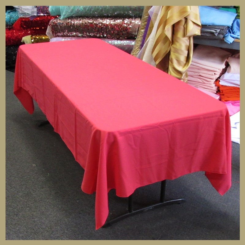 Rectangle Poly Poplin Tablecloth 60 by 108 inches - New Star Fabrics