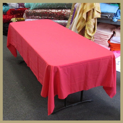 Rectangle Poly Poplin Tablecloth 60 by 108 inches - New Star Fabrics