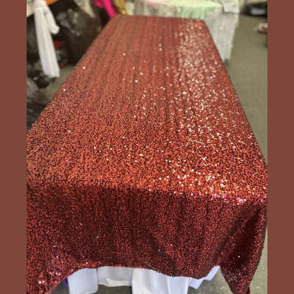Rectangle Sequin Taffeta Tablecloth 55 by 108 inches - New Star Fabrics