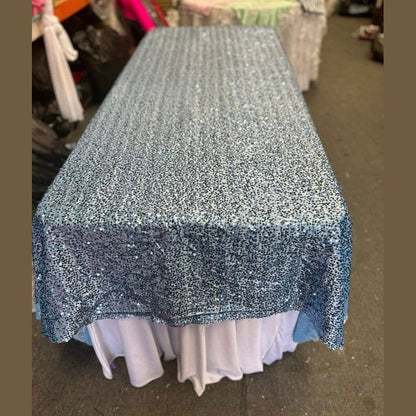 Rectangle Sequin Taffeta Tablecloth 55 by 108 inches - New Star Fabrics