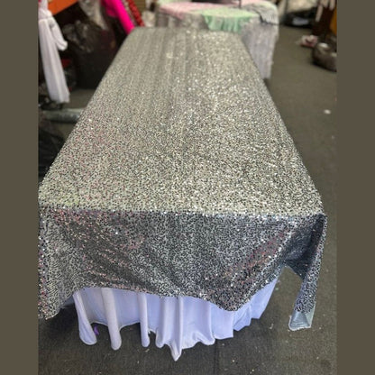 Rectangle Sequin Taffeta Tablecloth 55 by 108 inches - New Star Fabrics