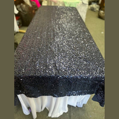 Rectangle Sequin Taffeta Tablecloth 55 by 108 inches - New Star Fabrics