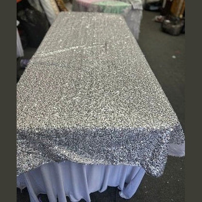 Rectangle Sequin Taffeta Tablecloth 55 by 108 inches - New Star Fabrics