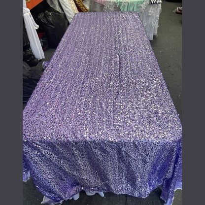 Rectangle Sequin Taffeta Tablecloth 55 by 108 inches - New Star Fabrics