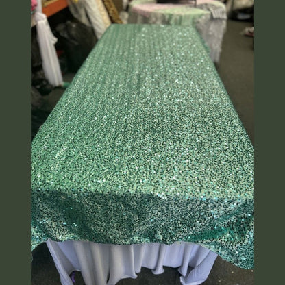 Rectangle Sequin Taffeta Tablecloth 55 by 108 inches - New Star Fabrics