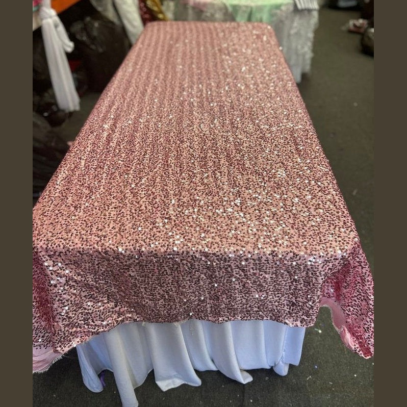 Rectangle Sequin Taffeta Tablecloth 55 by 108 inches - New Star Fabrics
