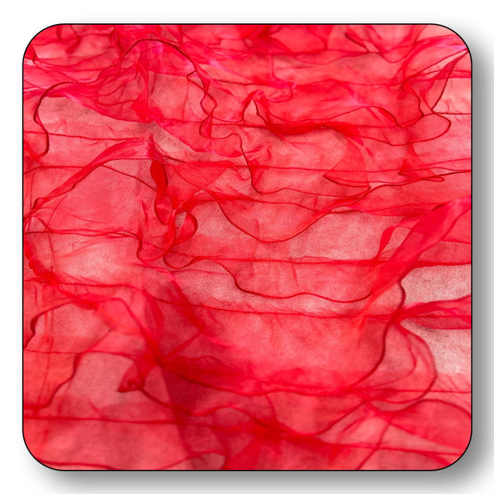 Ruffle Organza Fabric Mesh - Sold by the Yard