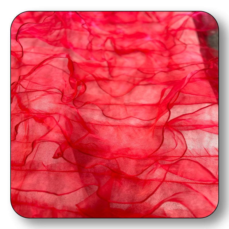 Ruffle Organza Fabric Mesh - Sold by the Yard