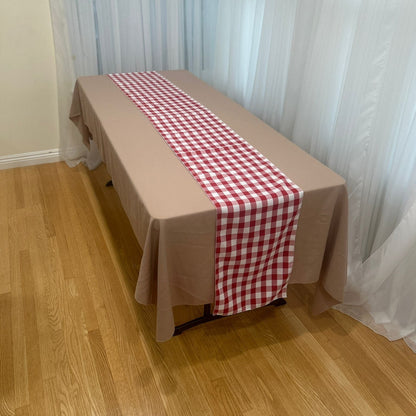 Polyester Buffalo Plaid Checkered Table Runner 14 Inches by 108 Inches