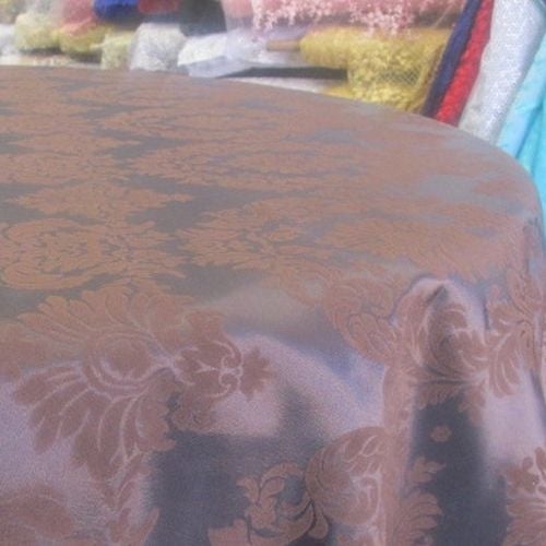 Round Tablecloth  Damask Flocking Taffeta 108'' Round - New Star Fabrics