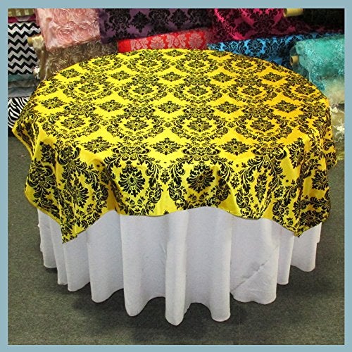 Round Tablecloth  Damask Flocking Taffeta 108'' Round - New Star Fabrics