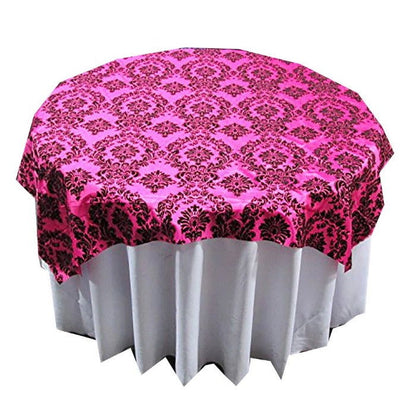 Round Tablecloth  Damask Flocking Taffeta 108'' Round - New Star Fabrics