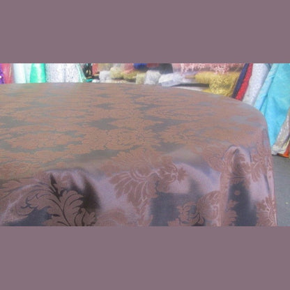 Round Tablecloth  Damask Flocking Taffeta 108'' Round - New Star Fabrics