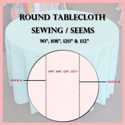 Round Tablecloth  Damask Flocking Taffeta 108'' Round - New Star Fabrics