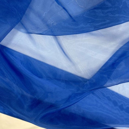 Royal Blue Crystal Organza Fabric by the yard - New Star Fabrics
