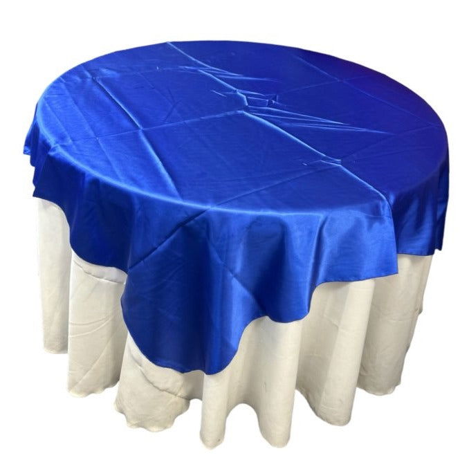 Royal Blue  Table Overlay Satin 58 X 58 Inches - New Star Fabrics