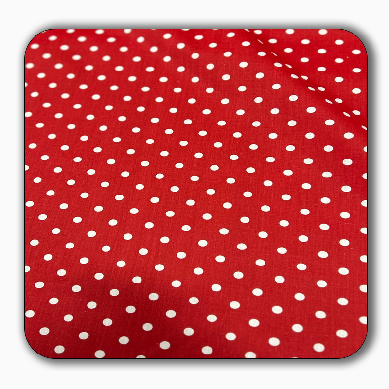 Small Polka Dot Poly Cotton Fabric - Sold by the Yard
