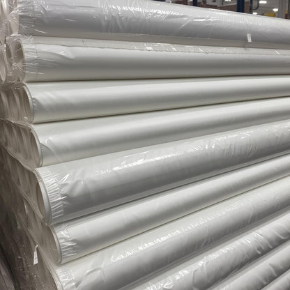Polyester Wholesale White Satin Roll – 50 Yards Continuous Piece | Glossy, Smooth Draping for Weddings, Events & Décor | Free Shipping