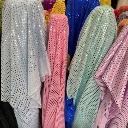 Small Dot Confetti Sequin Fabric - 45" Wide - Sold by the Yard - New Star Fabrics