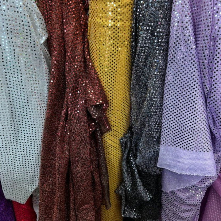 Small Dot Confetti Sequin Fabric - 45" Wide - Sold by the Yard - New Star Fabrics