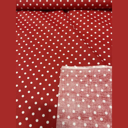 Small Polka Dot Poly Cotton Fabric 60 Inches Wide  by the yard - New Star Fabrics