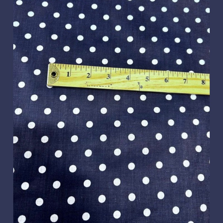 Small Polka Dot Poly Cotton Fabric 60 Inches Wide  by the yard - New Star Fabrics