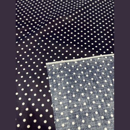 Small Polka Dot Poly Cotton Fabric 60 Inches Wide  by the yard - New Star Fabrics
