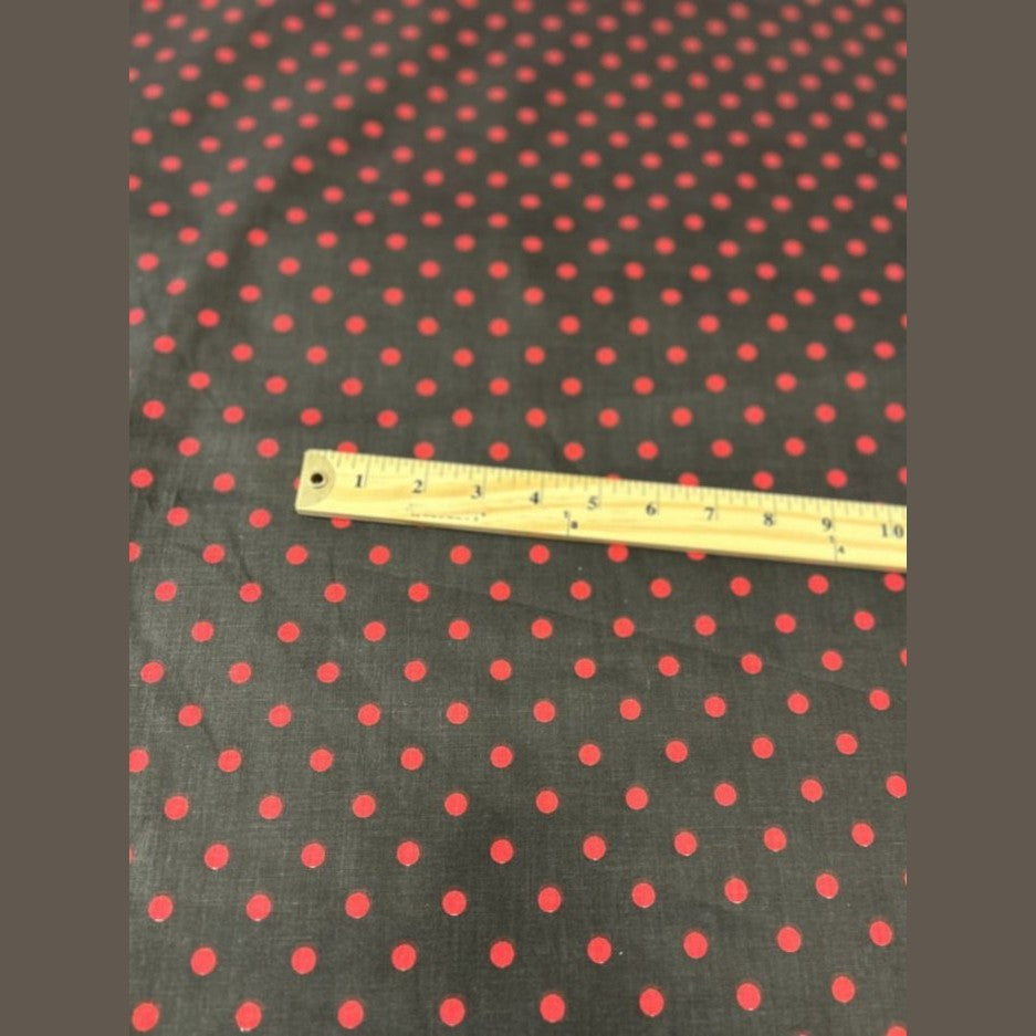 Small Polka Dot Poly Cotton Fabric 60 Inches Wide  by the yard - New Star Fabrics