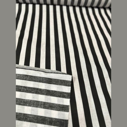 Stripe Print Poly Cotton 1 inch Fabric 60 Inches Wide - New Star Fabrics