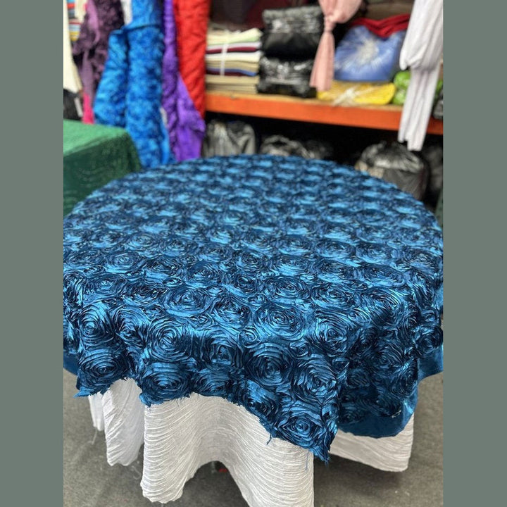 Table Overlay Rose Satin - 55 X 55 inches Square - New Star Fabrics