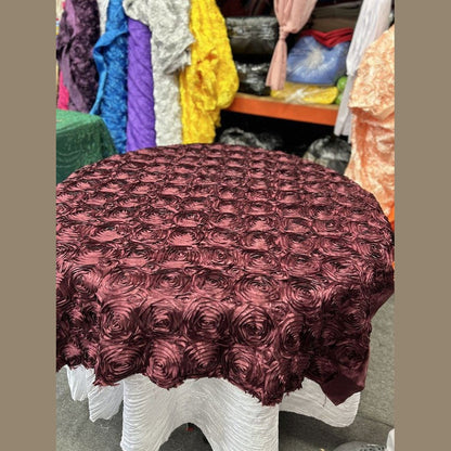 Table Overlay Rose Satin - 55 X 55 inches Square - New Star Fabrics