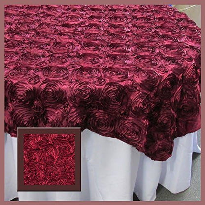 Table Overlay Rose Satin - 55 X 55 inches Square - New Star Fabrics