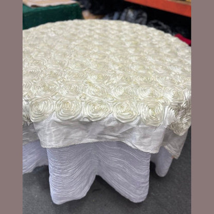 Table Overlay Rose Satin - 55 X 55 inches Square - New Star Fabrics