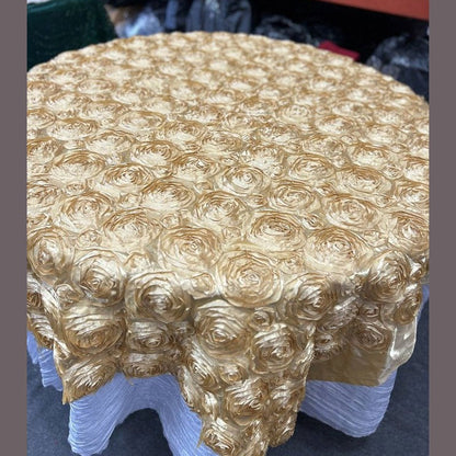Table Overlay Rose Satin - 55 X 55 inches Square - New Star Fabrics