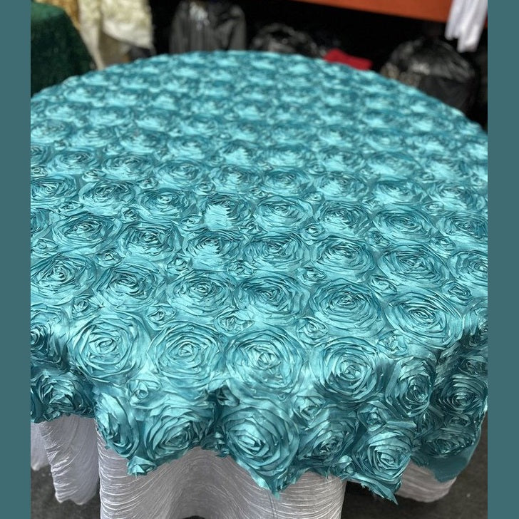 Table Overlay Rose Satin - 55 X 55 inches Square - New Star Fabrics