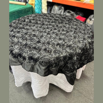 Table Overlay Rose Satin - 55 X 55 inches Square - New Star Fabrics