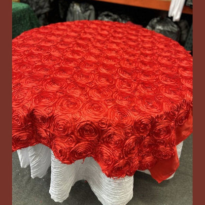 Table Overlay Rose Satin - 55 X 55 inches Square - New Star Fabrics
